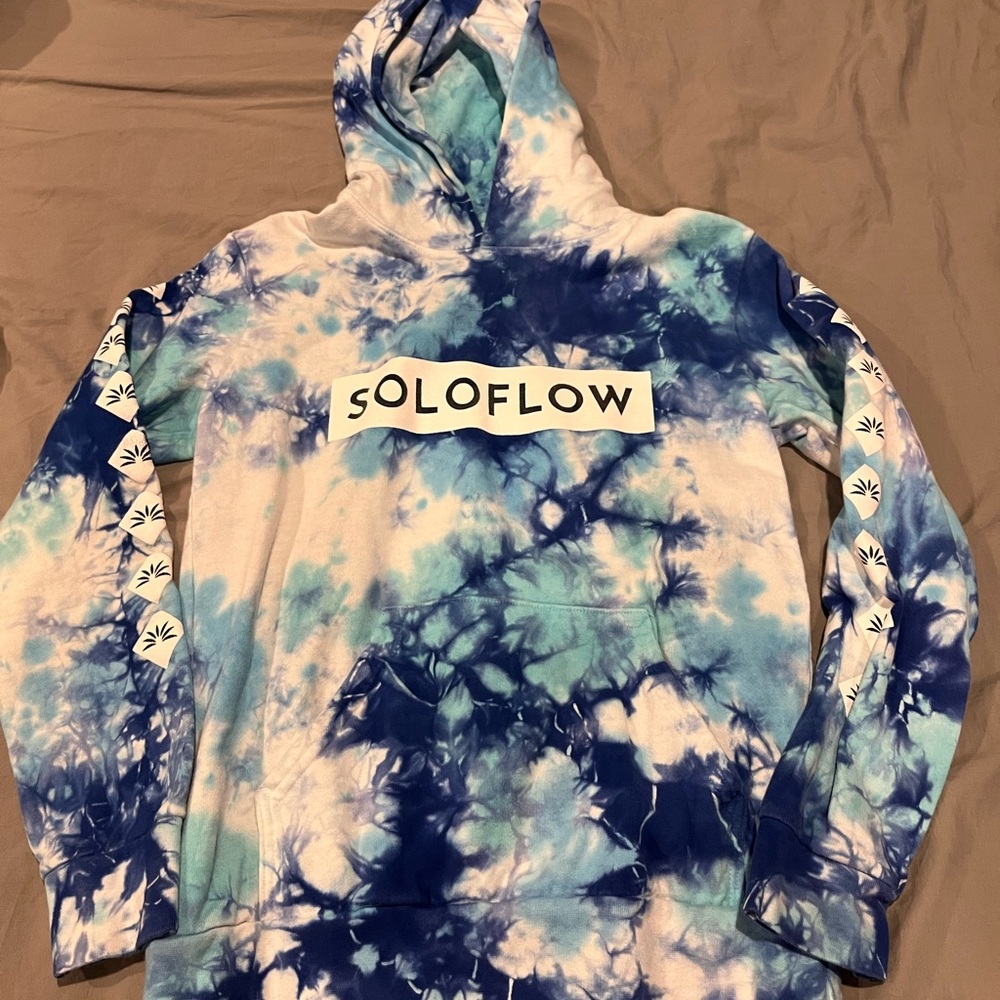 Soloflow Blue Tie-Dye Hoodie in Youth Large